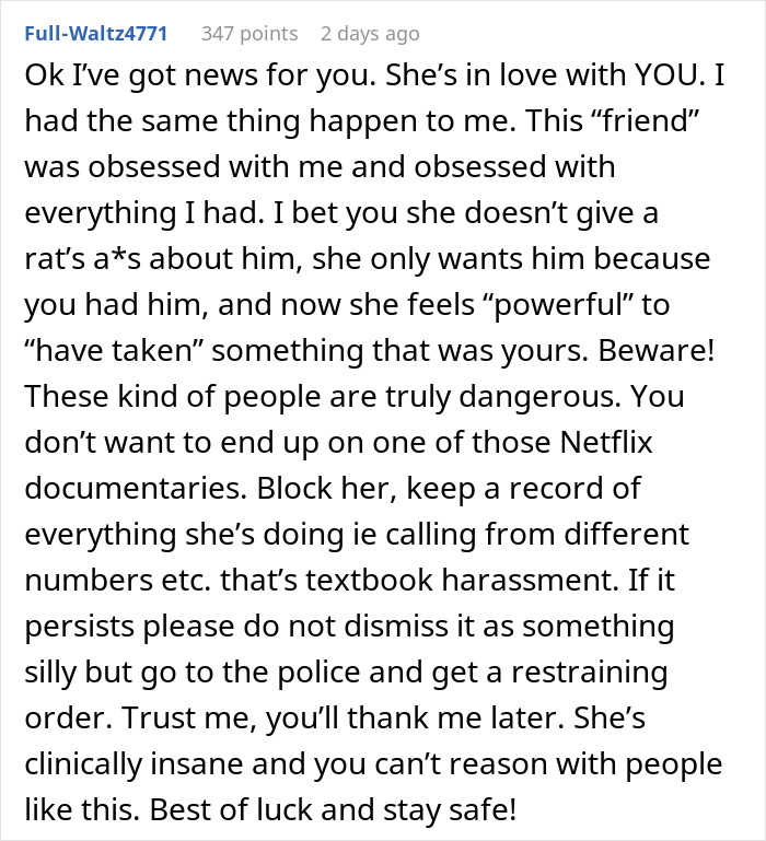 Woman Horrified As “Friend” Dates Her Ex, Loses It As She Gets Harassed For Blocking The “Friend”