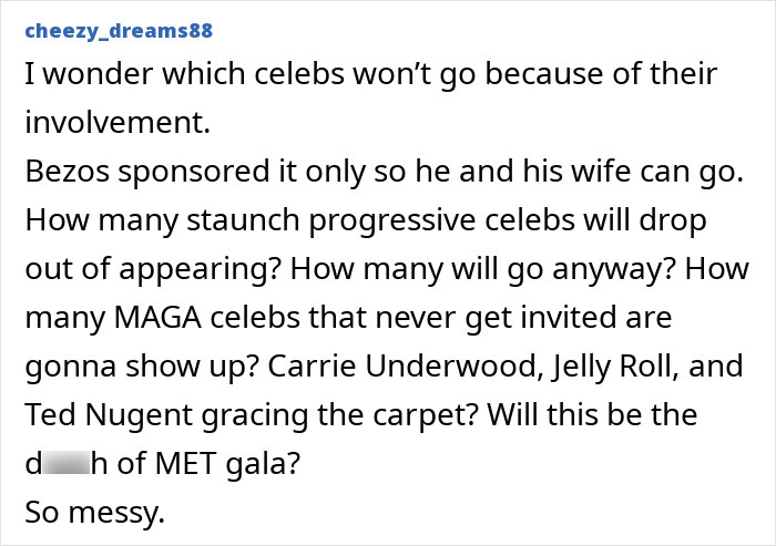 Hilarious Sign Mocking Jeff Bezos Outside Met Gala Hailed As “Iconic”