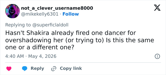 Shakira’s Backup Dancer Reportedly Causing Tension Behind The Scenes With Her “Exceptional Beauty”
