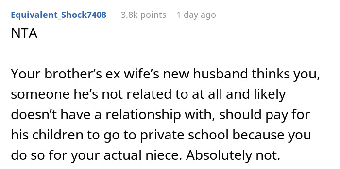 “Preposterous”: Parents Expect Rich Aunt To Pay $120K A Year For Step-Niblings’ School