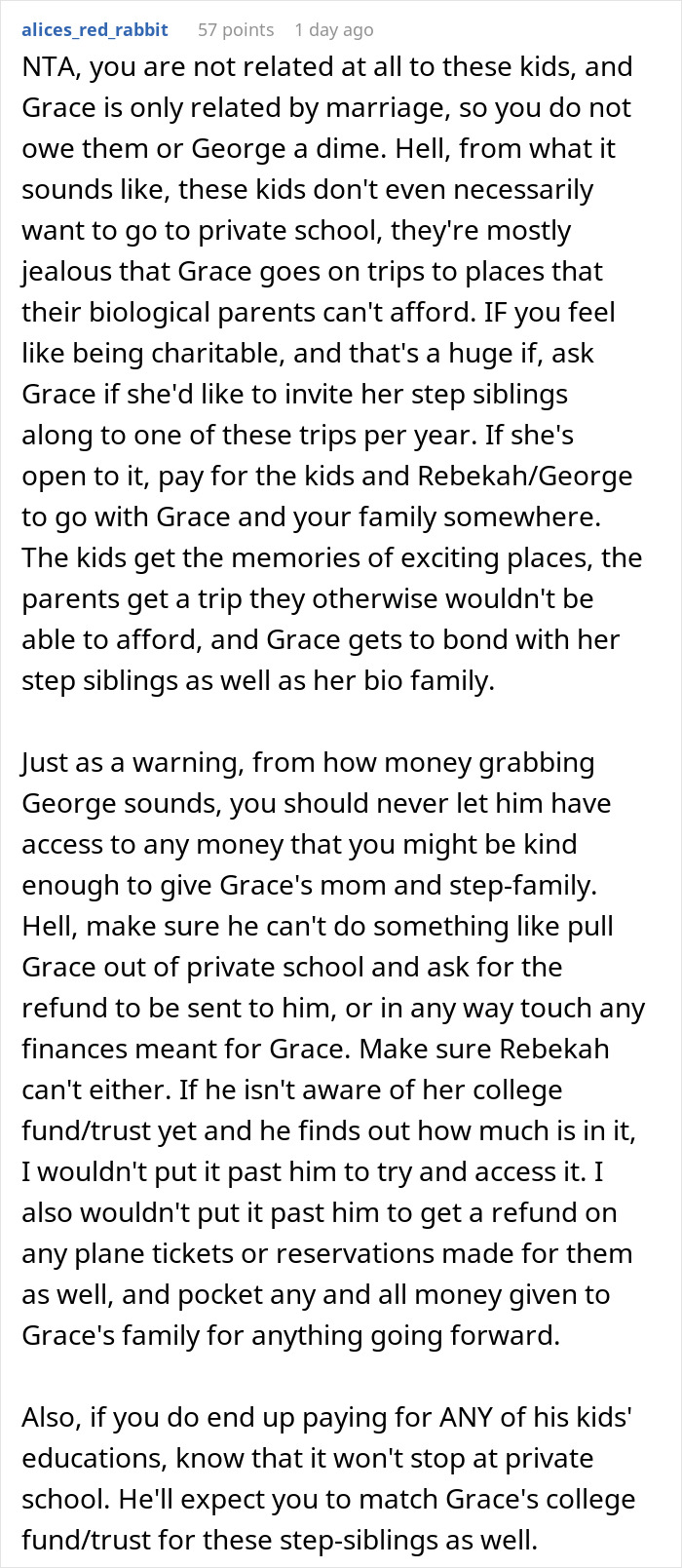 “Preposterous”: Parents Expect Rich Aunt To Pay $120K A Year For Step-Niblings’ School