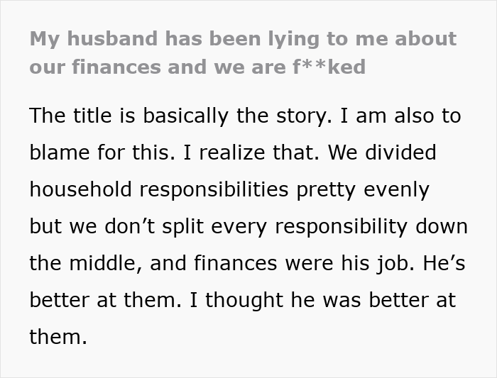 &ldquo;Having A Second Family&rdquo;: Wife&rsquo;s Financial Nightmare Turns Into Something Much Worse