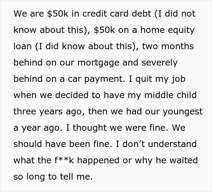 &ldquo;Having A Second Family&rdquo;: Wife&rsquo;s Financial Nightmare Turns Into Something Much Worse
