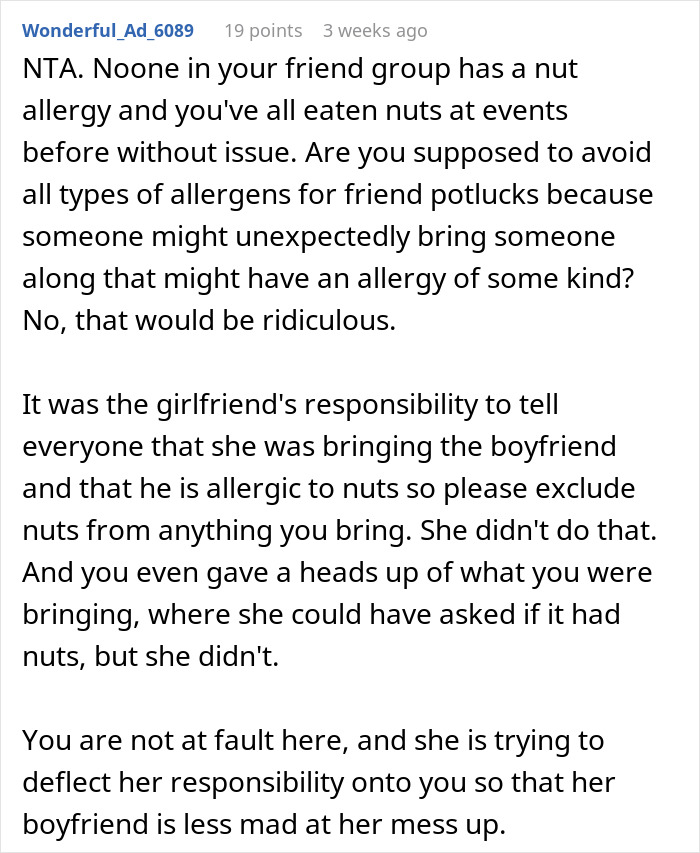 Potluck Dinner Gets Awkward After Dude Gets Mad Nobody Knew About His Food Allergy