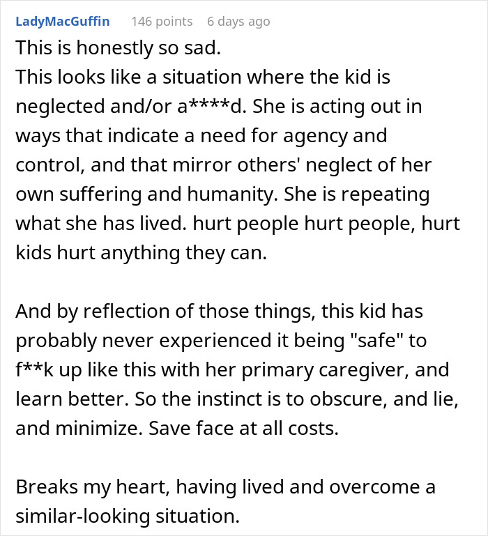 9YO Hurts Babysitter’s Fish And Mom Dismisses It, Babysitter Cuts Her Off And Suggests Therapy