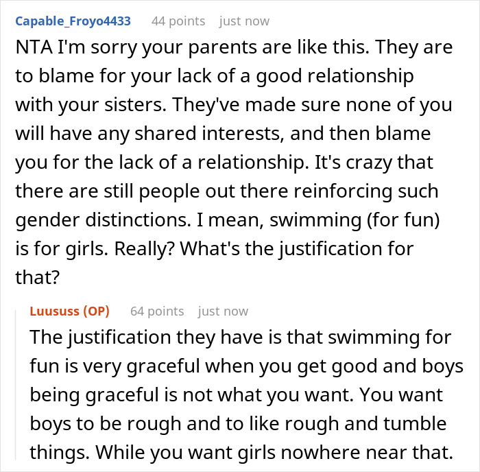 Lonely 16YO Wants A Brother As He Has 5 Sisters, Parents Who Enforced Gender Roles Shame Him For It
