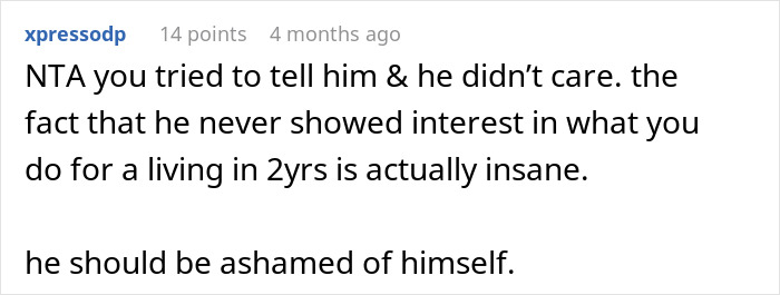 Man Was Never Interested In Wife&rsquo;s Job So She Refuses To Talk About It When He Suddenly Wants To Know