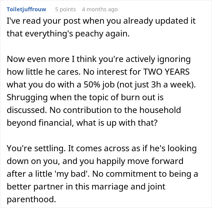 Man Was Never Interested In Wife&rsquo;s Job So She Refuses To Talk About It When He Suddenly Wants To Know