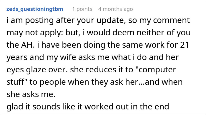Man Was Never Interested In Wife&rsquo;s Job So She Refuses To Talk About It When He Suddenly Wants To Know