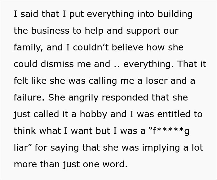 &ldquo;Loser And A Failure&rdquo;: Man Left Deflated After Wife Dismisses His Successful Business As A Hobby