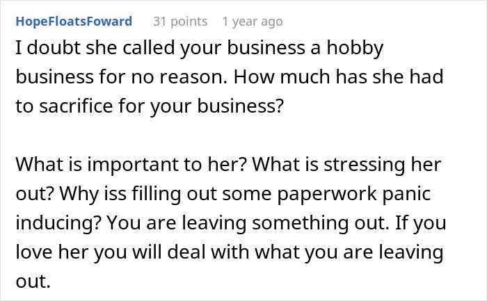 &ldquo;Loser And A Failure&rdquo;: Man Left Deflated After Wife Dismisses His Successful Business As A Hobby