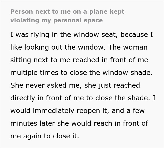 Woman Makes Entitled Passenger Regret Invading Her Personal Space By Coming Up With A Genius Revenge Plan