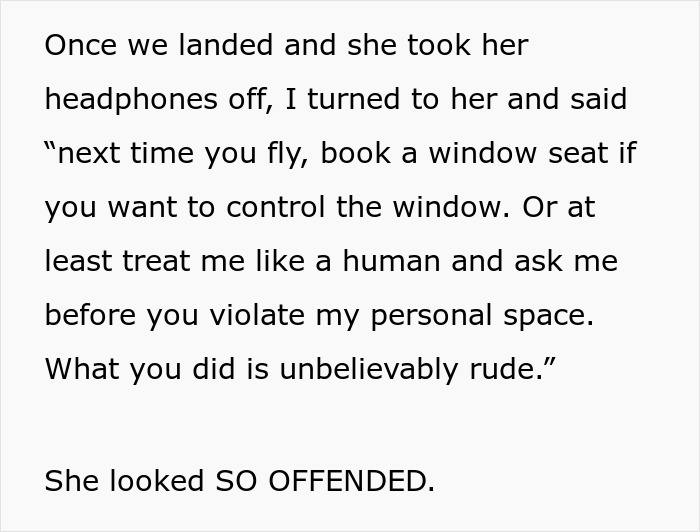 Woman Makes Entitled Passenger Regret Invading Her Personal Space By Coming Up With A Genius Revenge Plan
