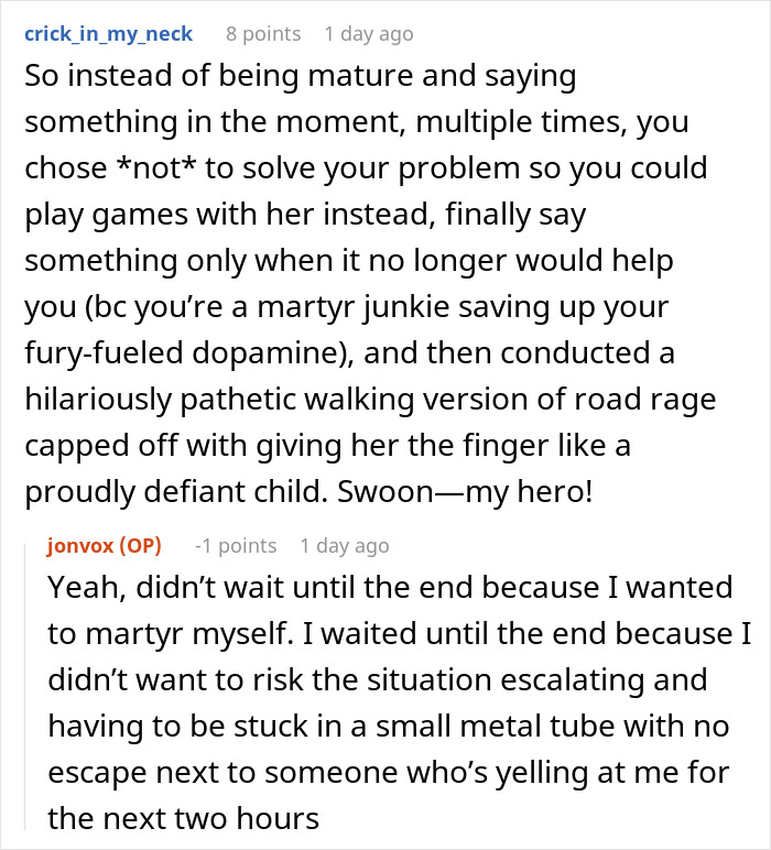 Woman Makes Entitled Passenger Regret Invading Her Personal Space By Coming Up With A Genius Revenge Plan