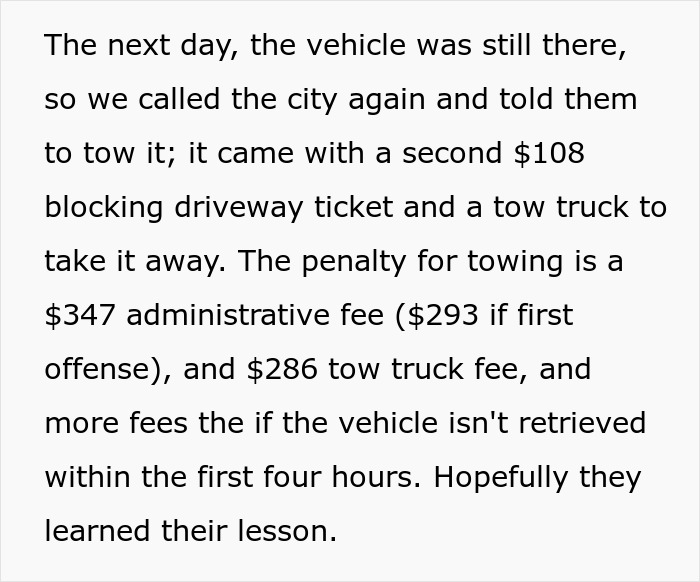 &ldquo;Stupidity Has A Steep Price&rdquo;: Blocked Driveway Sets Off A Domino Effect, Costing Entitled Neighbor Thousands