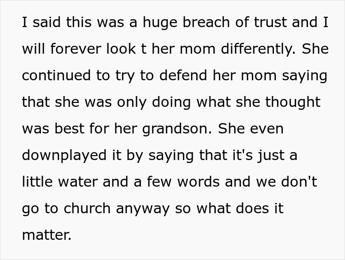 Couple Returns From Trip To Discover MIL Secretly Baptized Their Child, Dad Has Major Meltdown