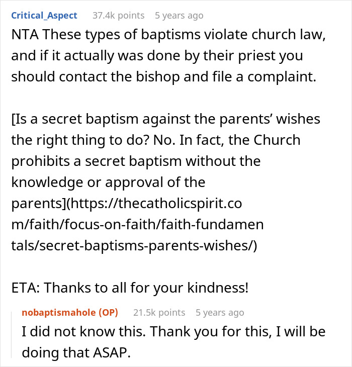 Couple Returns From Trip To Discover MIL Secretly Baptized Their Child, Dad Has Major Meltdown