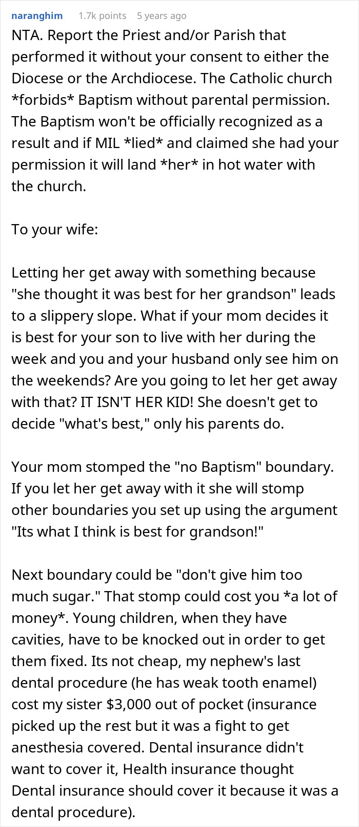 Couple Returns From Trip To Discover MIL Secretly Baptized Their Child, Dad Has Major Meltdown