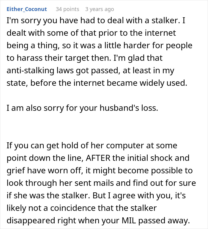 &ldquo;My Stalker Won&rsquo;t Bother Me Again&rdquo;: Wife&rsquo;s Chilling Realization About Her Late MIL Leaves Husband Devastated