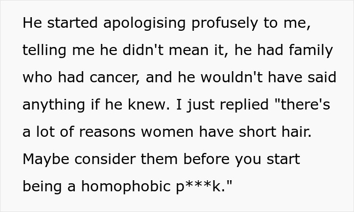 Rude Guy Faces Karma After Calling Short-Haired Woman Gay, She Makes Him Think She Had Cancer