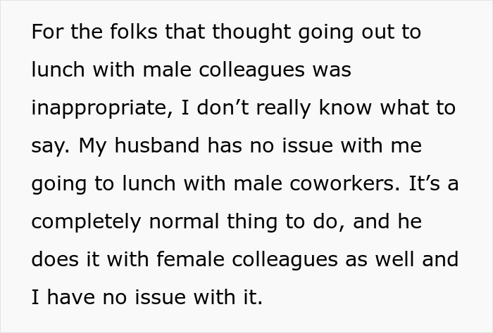 Friendly Work Lunch Turns Awkward After Marriage Reveal, Husband Suspects Hidden Motives Friendly Work Lunch Turns Awkward After Marriage Reveal, Husband Suspects Hidden Motives