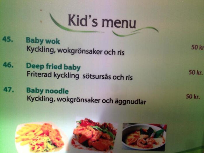 &ldquo;Fresh Human&rdquo;: 58 Funny Restaurant Menu Fails That Had People Spitting Their Food (New Pics)