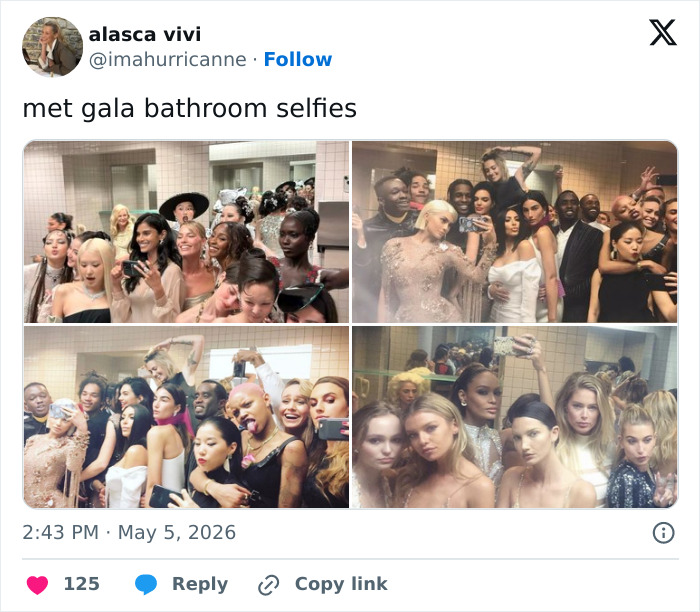 “Yikes”: This Year&rsquo;s Met Gala Bathroom Selfie Is Going Viral For All The Wrong Reasons
