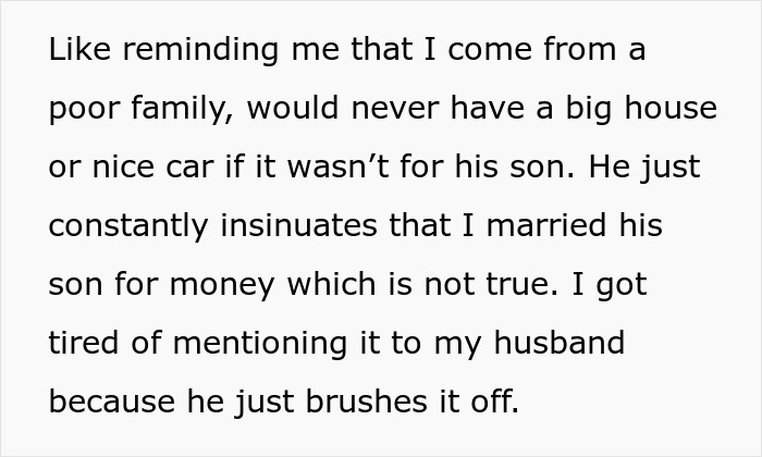 Nasty FIL Calls DIL A Gold Digger And Ruins His Son’s Marriage With Fake Cheating Rumors About Her Nasty FIL Calls DIL A Gold Digger And Ruins His Son’s Marriage With Fake Cheating Rumors About Her