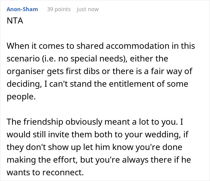 Man Refuses To Give A Separate Room For Friend Just Because His Fiancee Asked,Gets Uninvited From Wedding