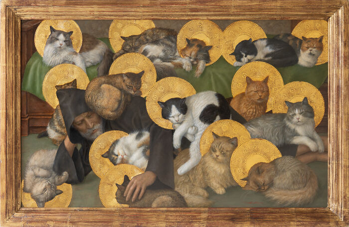 20 Cat Artworks By Tokuhiro Kawai That Look Like Lost Portraits From A Fantasy Feline Kingdom