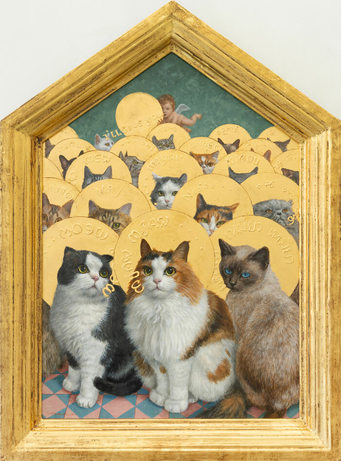 20 Cat Artworks By Tokuhiro Kawai That Look Like Lost Portraits From A Fantasy Feline Kingdom