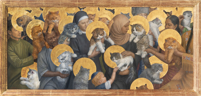 20 Cat Artworks By Tokuhiro Kawai That Look Like Lost Portraits From A Fantasy Feline Kingdom