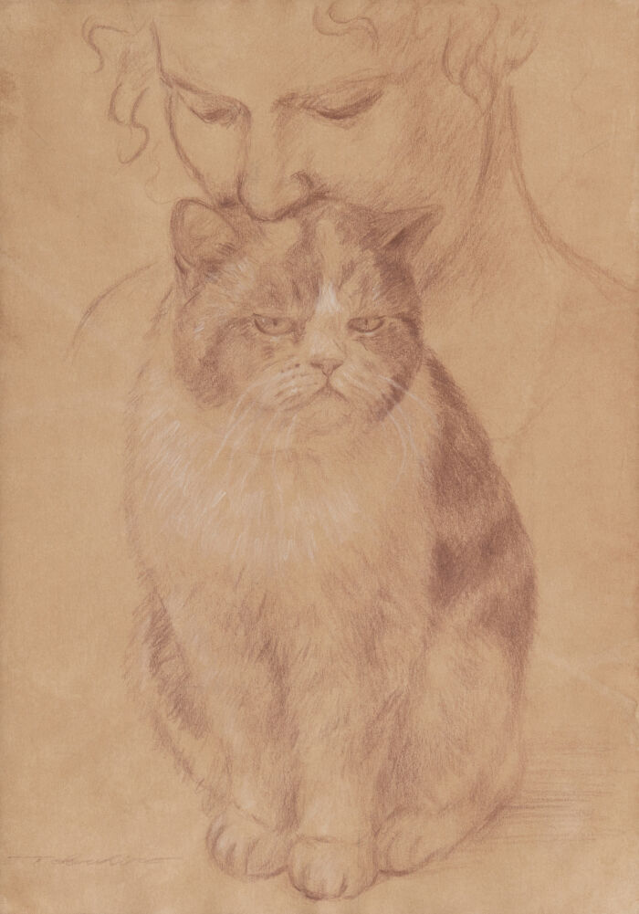 20 Cat Artworks By Tokuhiro Kawai That Look Like Lost Portraits From A Fantasy Feline Kingdom