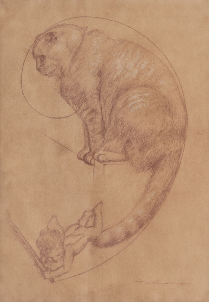 20 Cat Artworks By Tokuhiro Kawai That Look Like Lost Portraits From A Fantasy Feline Kingdom