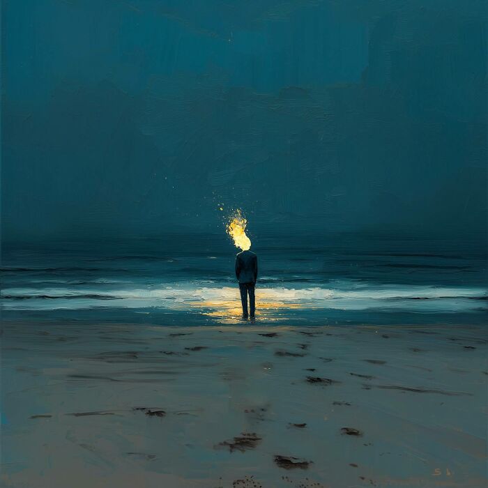 75 Cinematic Digital Artworks By This Artist That Perfectly Capture The Hidden Weight Of Human Emotions