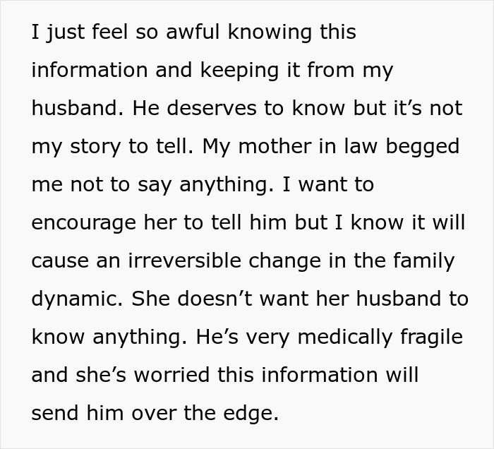 Woman Horrified After Learning Sneaky MIL’s 30-Year Secret, Can&rsquo;t Believe Husband Is An Affair Kid