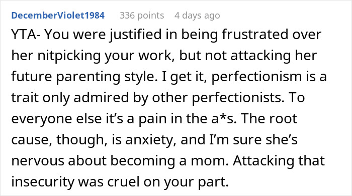 BIL Tells “Smug Perfectionist” SIL If She Doesn’t Change, It Will Affect Her Future Kid, She’s Hurt
