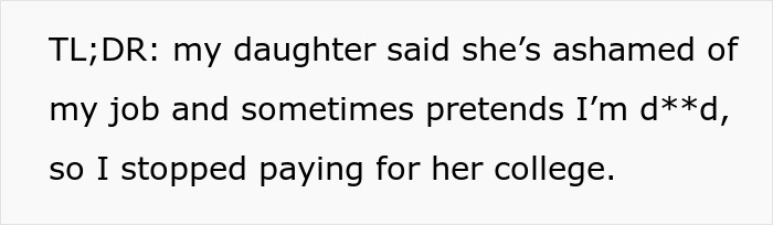 20YO Calls Dad “Family Driver” In Front Of Friends, He Takes Away Her Funds As She’s Ashamed Of Him