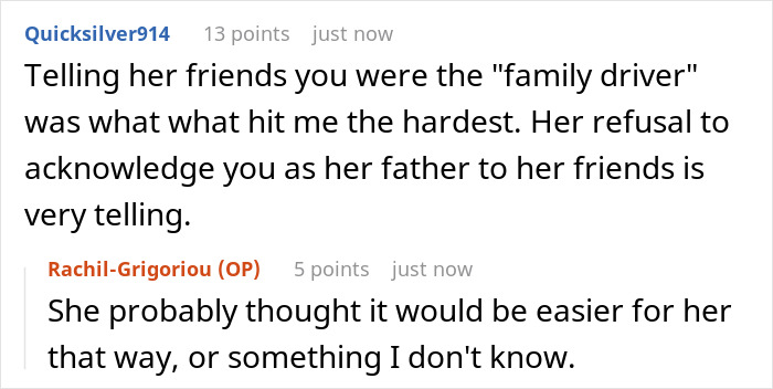20YO Calls Dad “Family Driver” In Front Of Friends, He Takes Away Her Funds As She’s Ashamed Of Him
