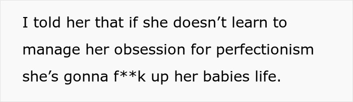 BIL Tells “Smug Perfectionist” SIL If She Doesn’t Change, It Will Affect Her Future Kid, She’s Hurt