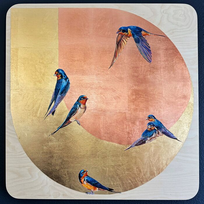 This Artist Gives Traditional Bird Painting A Fresh, Sparkling Twist (26 Pics)