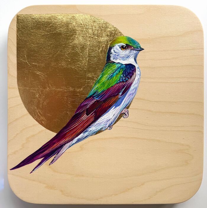This Artist Gives Traditional Bird Painting A Fresh, Sparkling Twist (26 Pics)
