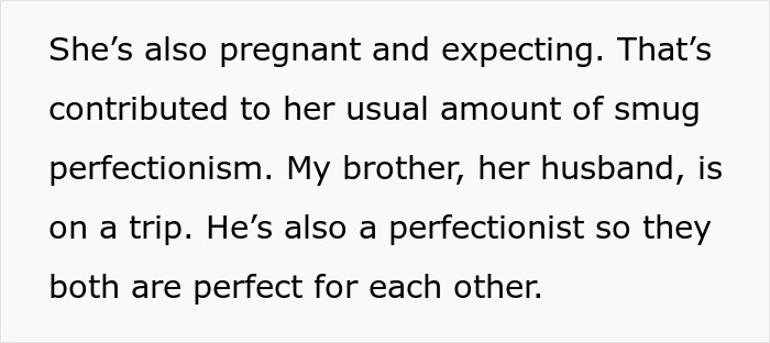BIL Tells “Smug Perfectionist” SIL If She Doesn’t Change, It Will Affect Her Future Kid, She’s Hurt