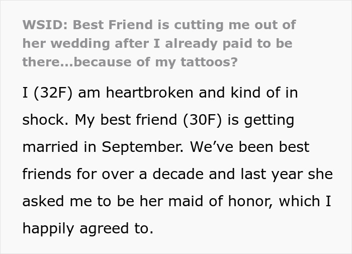 Maid Of Honor Gets Her Title Taken Away Because Her Tattoos Aren&rsquo;t Suitable For Church Anymore