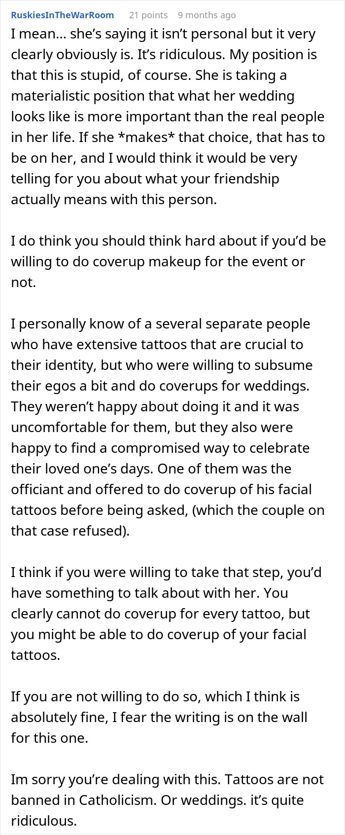 Maid Of Honor Gets Her Title Taken Away Because Her Tattoos Aren&rsquo;t Suitable For Church Anymore
