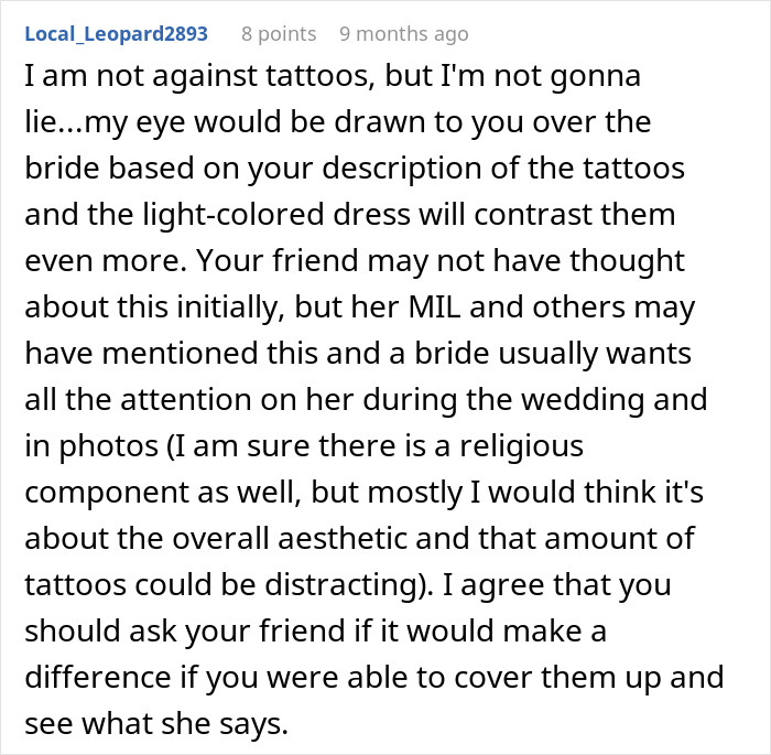 Maid Of Honor Gets Her Title Taken Away Because Her Tattoos Aren&rsquo;t Suitable For Church Anymore