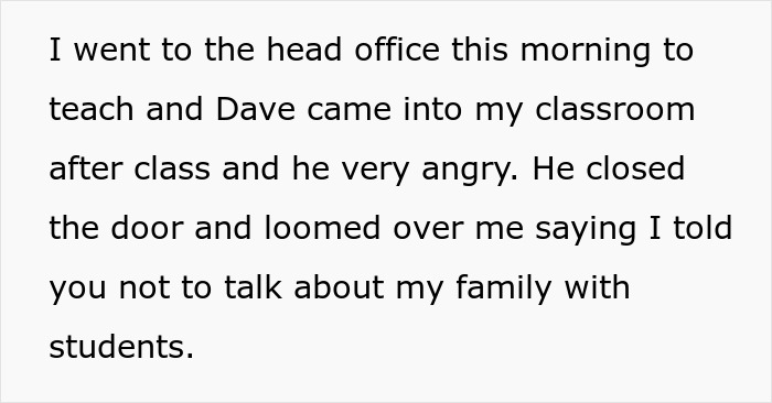 English Teacher Tells Students Her Coworker Has A Wife And Child, Learns Why He Kept It A Secret