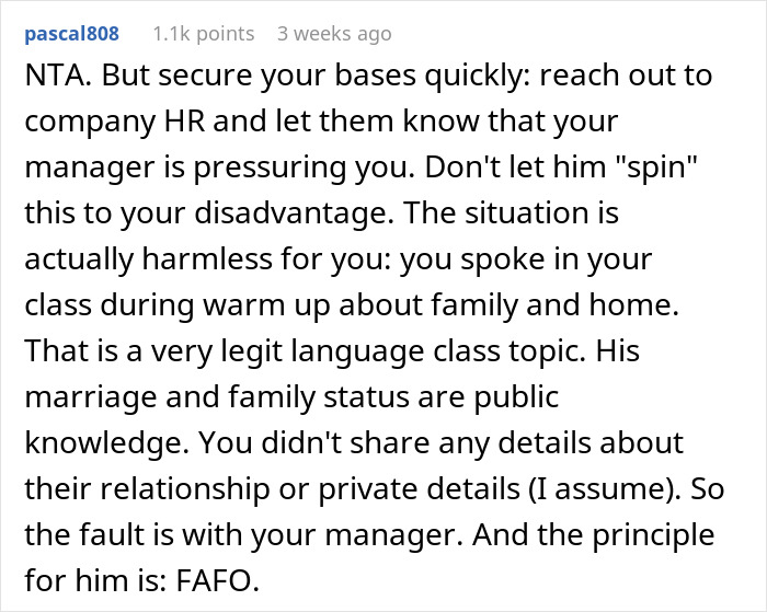 English Teacher Tells Students Her Coworker Has A Wife And Child, Learns Why He Kept It A Secret