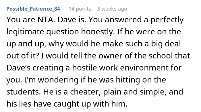 English Teacher Tells Students Her Coworker Has A Wife And Child, Learns Why He Kept It A Secret