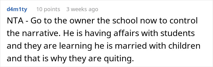 English Teacher Tells Students Her Coworker Has A Wife And Child, Learns Why He Kept It A Secret